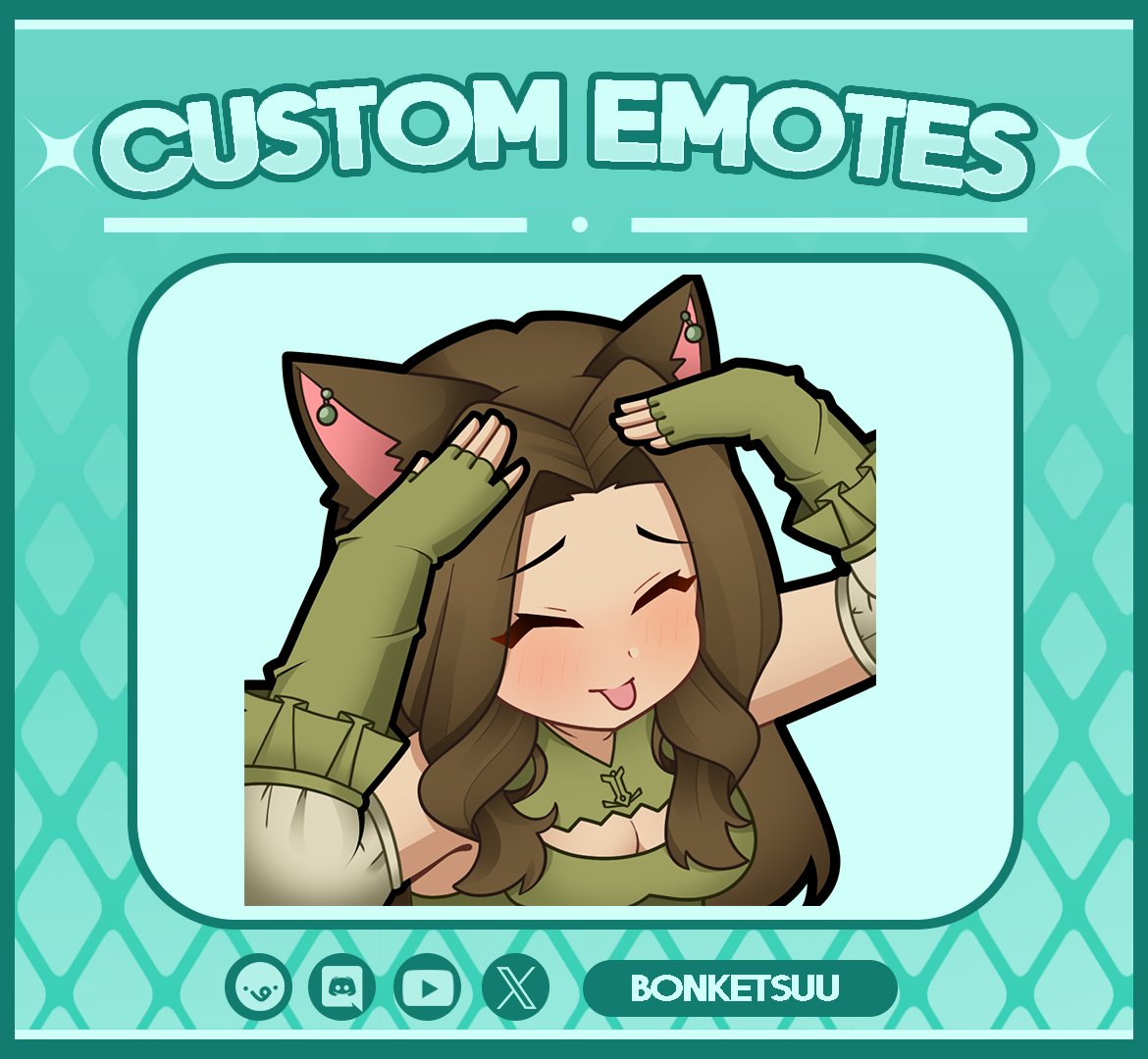 💚 Commissions from <a href="/Sneetok/">Niki</a>  💚
Thank you for your commission!
   . 
 . 
. 

my commission is still available, DM me for order! on my VGEN : vgen.co/Bonketsuu 

#emotes #art #commissions #commissionsopen #illustration #ArtistsOnTwitter #VGen #VGenComm