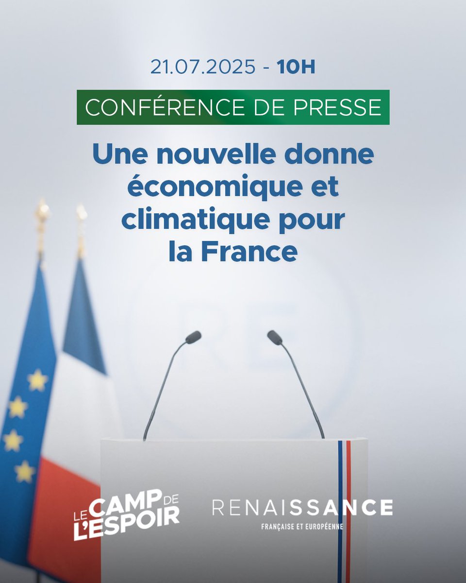 🔴 🌱 Rendez-vous ce lundi à partir de 10h pour la présentation de toutes nos propositions pour une nouvelle donne économique et climatique pour la France. 🇫🇷