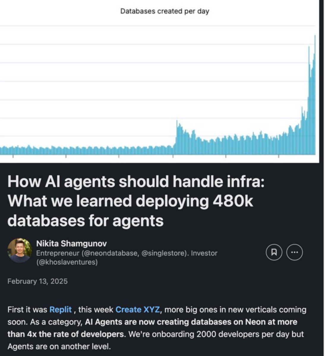 NeilHANYD's tweet image. AI agent verticals are growing like crazy — even single DB usage is skyrocketing.
But only those with the right GTM will capture the wave 😏
Otherwise, you’re just watching from the sidelines.