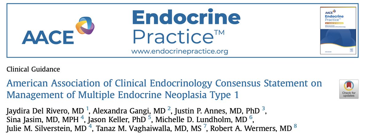 HalletJulie's tweet image. More guidance on MEN1, with review of surgery for related #NETs
💭MEN1 PanNETs are multiple, small (&lt;5mm), &amp; survival excellent
#1️⃣ is observation👀
🔪Resection if &gt;2cm or progression
👉🏻 focus on dominant NET, spare parenchyma &amp; ⚠️avoid total
🔗endocrinepractice.org/article/S1530-…