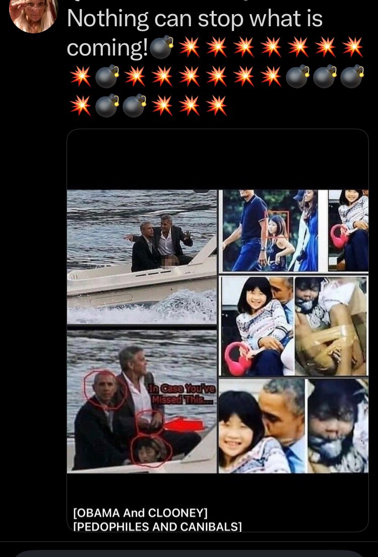 ebusmc3522's tweet image. So now George Clooney and Obama are cannibals.
They are desperate folks.
#EpsteinClientList #EpsteinTrumpCoverUp #EpsteinCoverup .