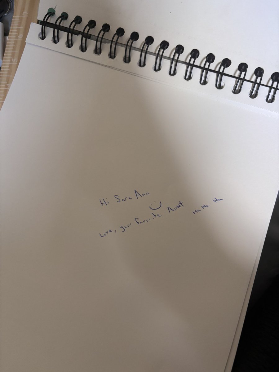 My family has seemed to have started a thing about leaving random notes in my sketchbooks when I come visit and I don’t find them until months or years later… found this one today 😂