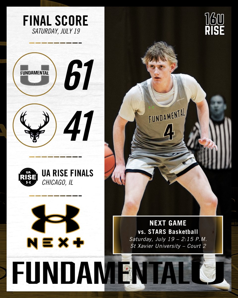 Fundamental U (@fundamentalua) on Twitter photo 16u Rise with a big bounce-back win over Bucked Up Elite to kick off Day 3 at the UA Rise Finals!
Rory Haas β 19p
Joey Cwik β 14p
Owen Foster β 12p
Tommy Donahue β 10p
<a href="/RiseCircuit/">UA Rise Circuit</a> #UANext 16u Rise with a big bounce-back win over Bucked Up Elite to kick off Day 3 at the UA Rise Finals!
Rory Haas β 19p
Joey Cwik β 14p
Owen Foster β 12p
Tommy Donahue β 10p
<a href="/RiseCircuit/">UA Rise Circuit</a> #UANext