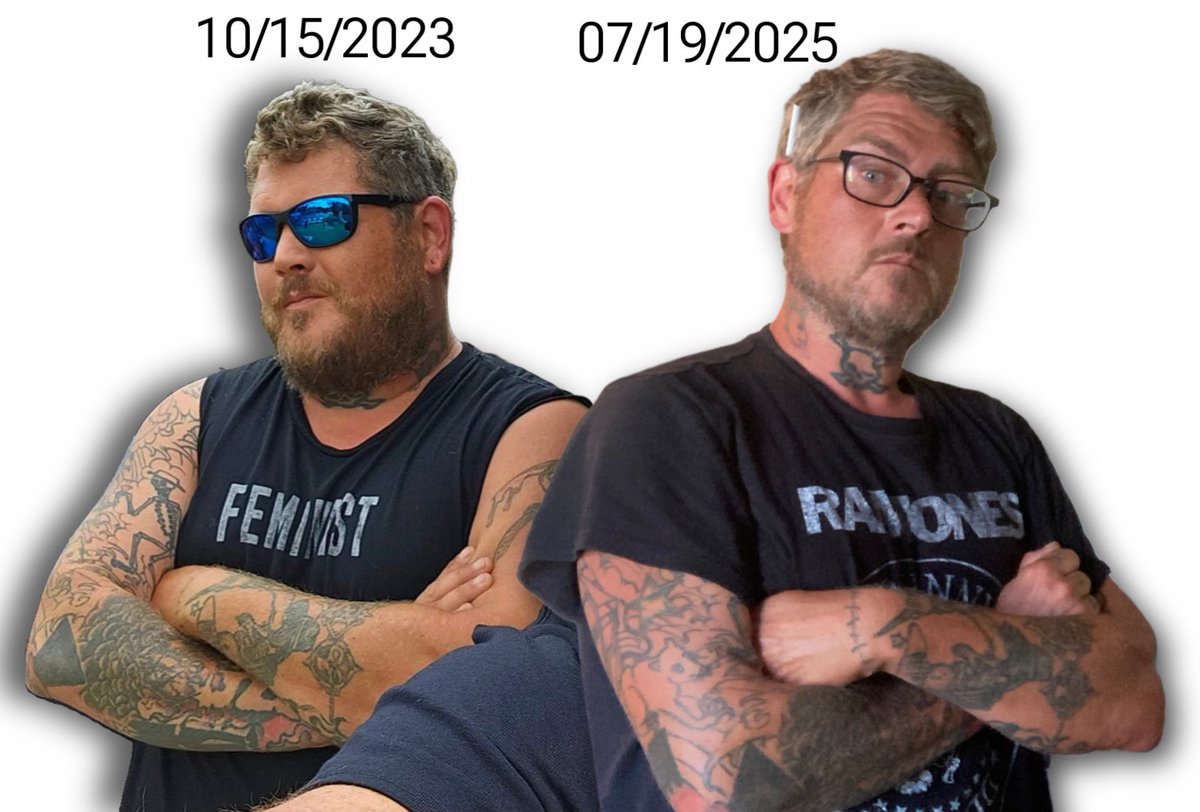 jamiedlux's tweet image. Holy shit… 
I had no idea I had gotten so big.  That alcohol sneaks up on you…
Officially lost 60lbs today.  I might have weighed even more in 2023 though.  Because after a week in the hospital, I tried to quit drinking, i slowed it down a little by Jan 2024 (still drank…