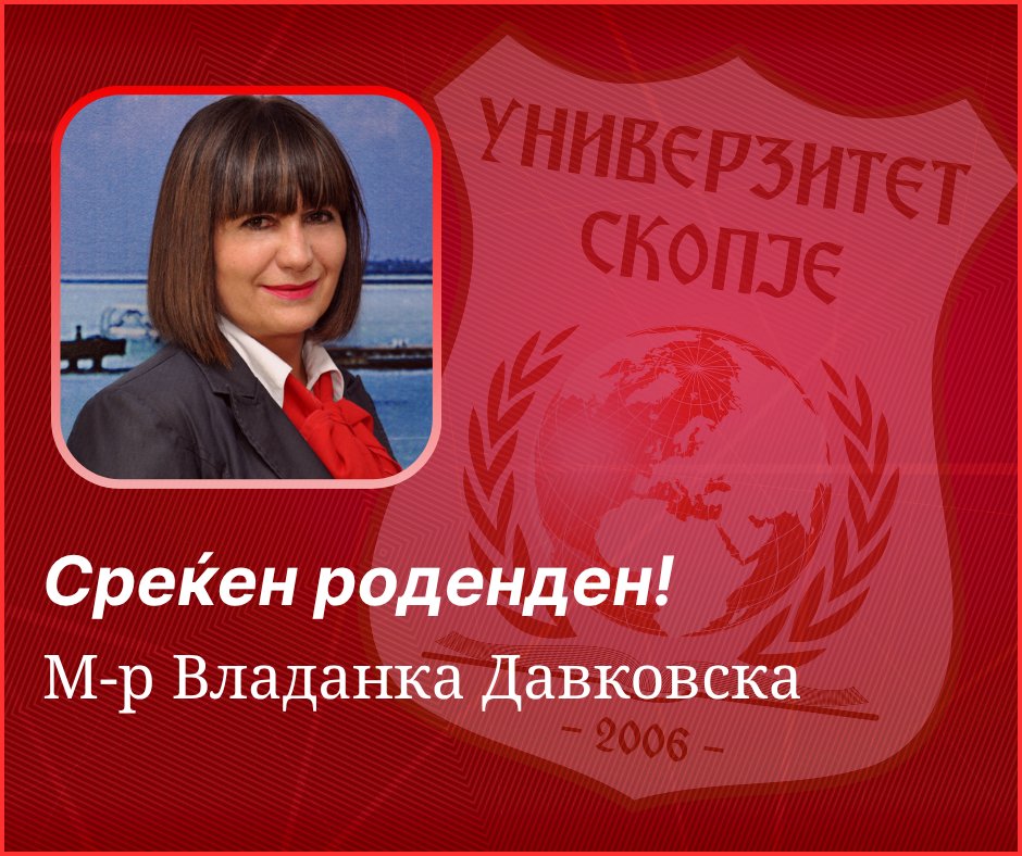 Денес го славиме роденденот на нашата колешка м-р Владанка Давковска

Среќен Роденден ! 🥂