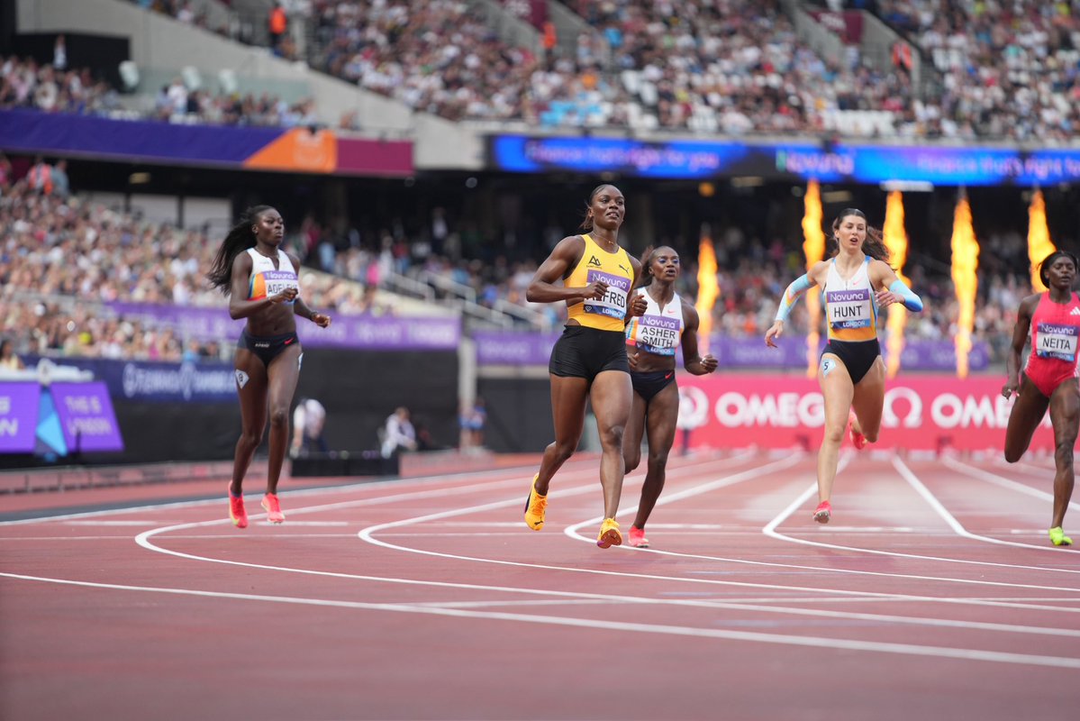 mikealelliott's tweet image. My Top Performances #LondonDL🇬🇧
1. Oblique Seville🇯🇲
Men’s 100m 9.86
2. Julien Alfred 🇱🇨
Women’s 200m 21.71 NR MR
3. Gudaf Tsegay🇪🇹
Women’s mile 4:11.88 NR MR
4. Emmanuel Wanyonyi🇰🇪
men’s 800mH 1:42.00 MR
5. 🇯🇲
Men’s 4X100m Relay 37.80 (qualifying position)
📸 @Diamond_League