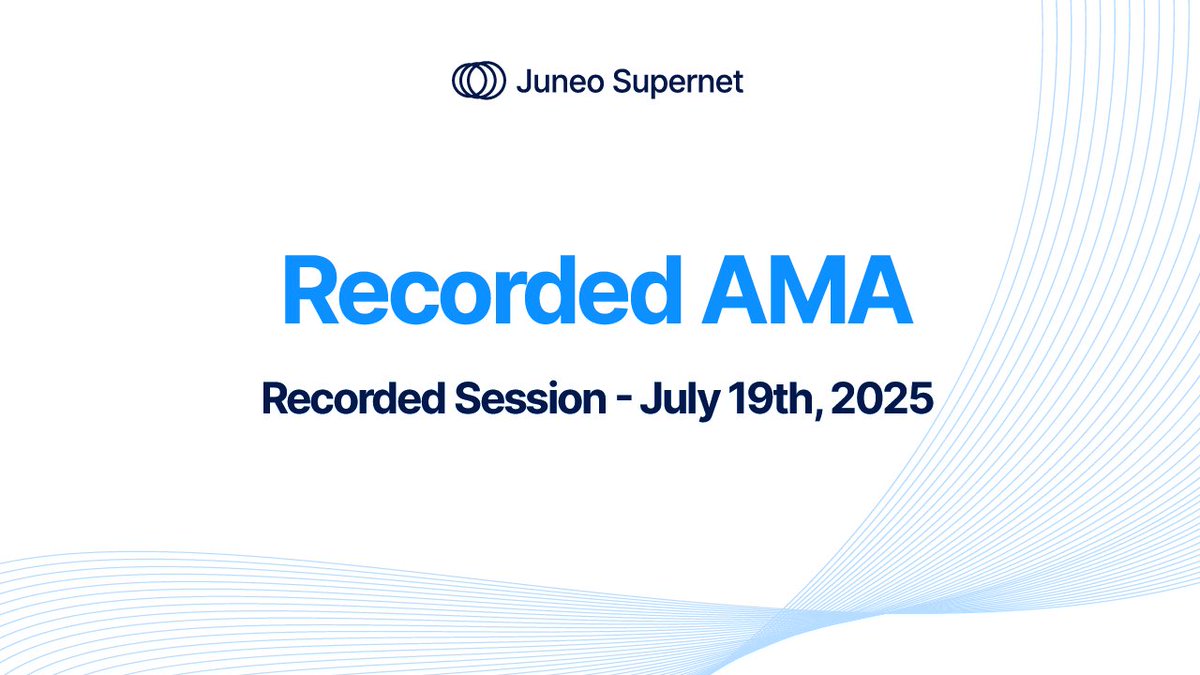 JUNEO_official's tweet image. Check out the recorded AMA! 👇

youtu.be/O_R_J1fDfAI