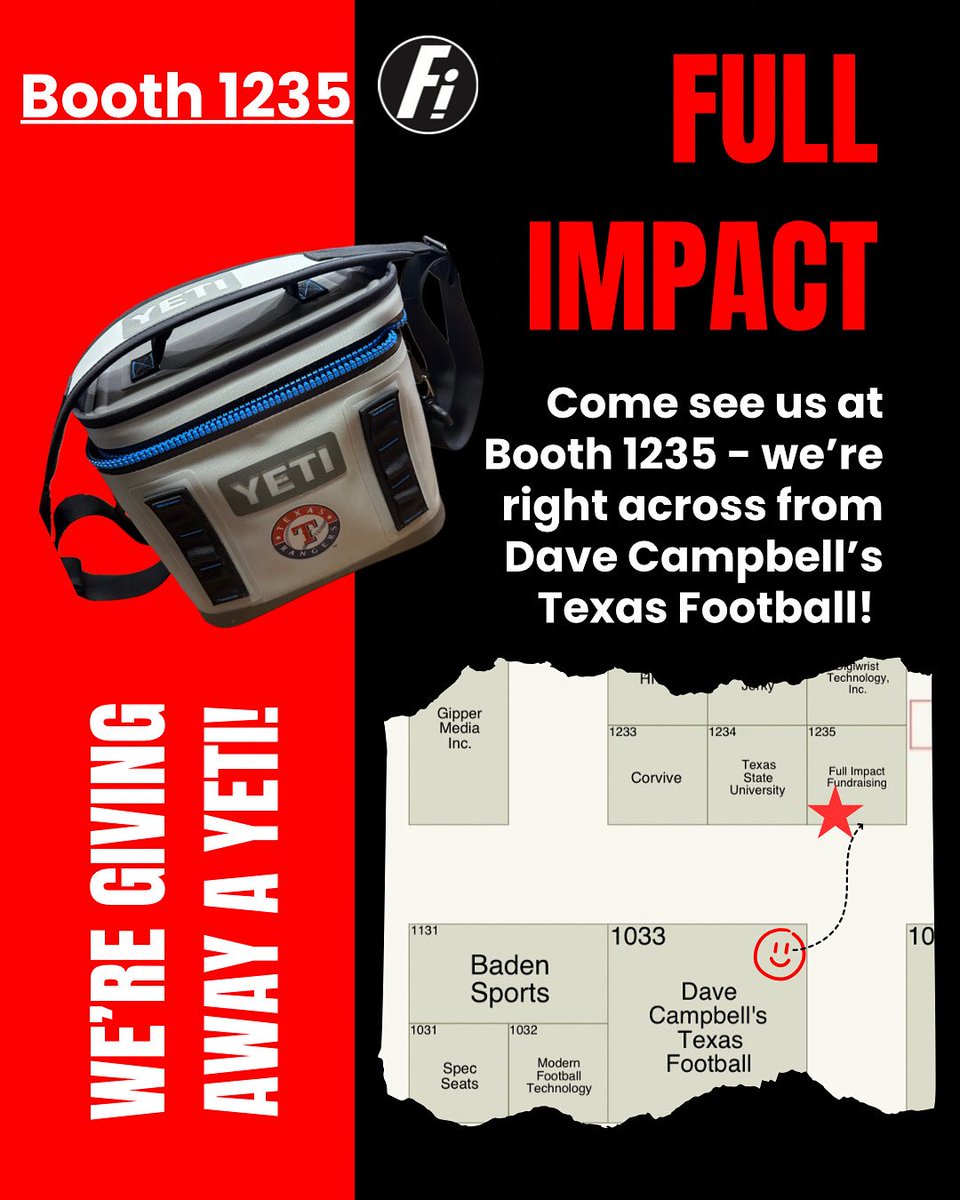 FullImpactorg's tweet image. Safe travels to all heading to THSCA this weekend! 🚗 Visit us at Booth 1235! 💪🏼 #thsca #sanantoniotexas #coachlife @THSCAcoaches