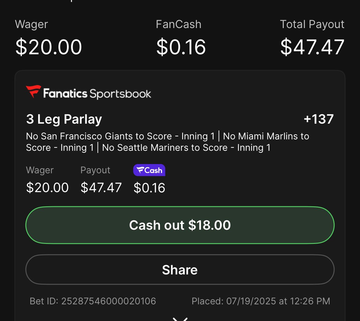 cbassett33's tweet image. Day 2 of the #NRFI #LadderChallenge 🪜 using the #justthestatssports #datasheets
Bank that extra $5.45 and then play
$20 ——> $47.47
@JTSS24 @CoachandCo #mlb #baseball #betting #sportsbetting #nrfi
#yrfi #gambling #parlay #freeplay #freebaseballparlay