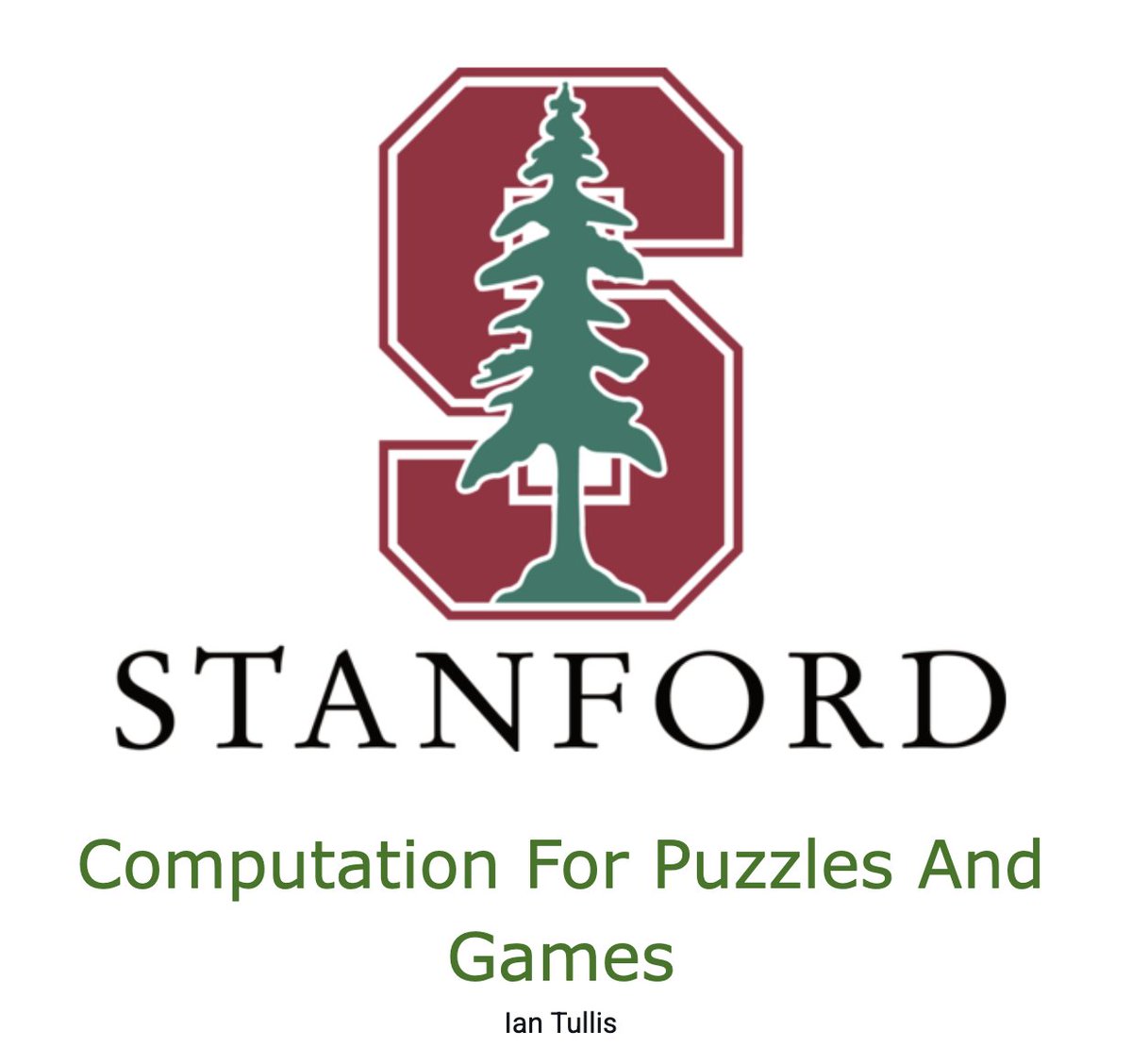 Riazi_Cafe_en's tweet image. Stanford's "Computation For Puzzles And Games"
by Ian Tullis
Course material: web.stanford.edu/class/cs64/#:~…
