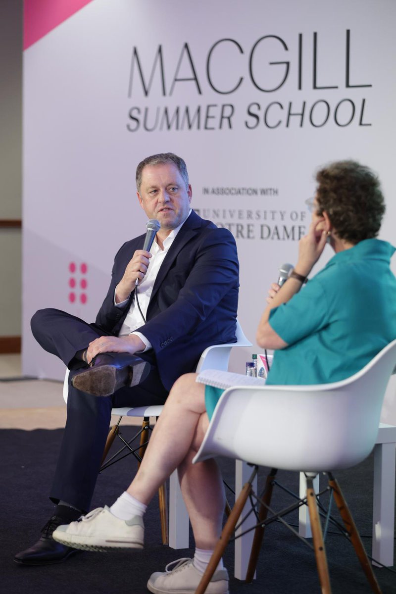 MacGillSchool's tweet image. Minister @ThomasByrneTD says Ireland must invest in its neutrality and that true neutrality means not relying on Russia to approve peacekeeping.
The Triple Lock needs reform, but he is firm that: “Ireland is not joining NATO — I’m saying that all over Europe.”
#macgill25