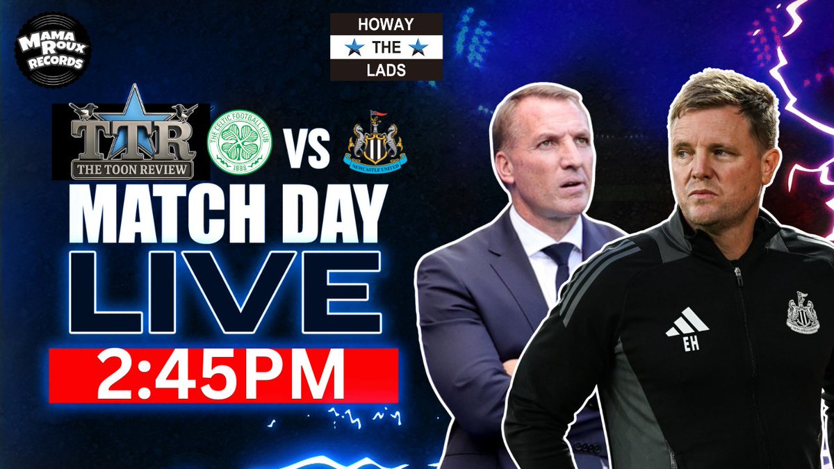 TTR (@thetoonreview) on Twitter photo โก Today Live on The Toon Review โก
โฝ CELTIC V NEWCASTLE UNITED | MATCHDAY LIVE!
๐๏ธ Newcastle United get the pre-seaaon underway as they take on the Scottish champions Celtic at Parkhead.
Join Paul & <a href="/billytray/">Toon Review Billy Bob</a> for full commentary of the game from 2:45pm!
๐ Click the link โก Today Live on The Toon Review โก
โฝ CELTIC V NEWCASTLE UNITED | MATCHDAY LIVE!
๐๏ธ Newcastle United get the pre-seaaon underway as they take on the Scottish champions Celtic at Parkhead.
Join Paul & <a href="/billytray/">Toon Review Billy Bob</a> for full commentary of the game from 2:45pm!
๐ Click the link