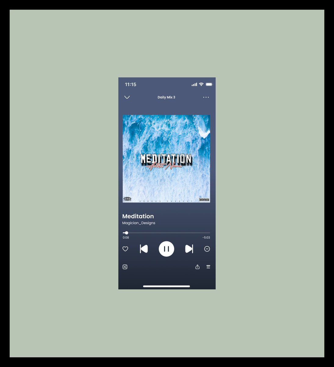 DesignerMarve's tweet image. Clean. Calm. Focused. This meditation player UI hits all the right notes for a peaceful user experience. 🎧💙 #UIDesign #MusicApp #MinimalVibes #DailyUI