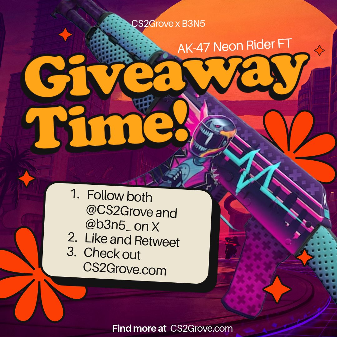 b3n5_'s tweet image. Giveaway time!! 🚨
- Follow @CS2Grove + @b3n5_
- Like and Retweet this post
- Tag a friend who has a garbage AK and needs a new one
Rolling in a week - GL