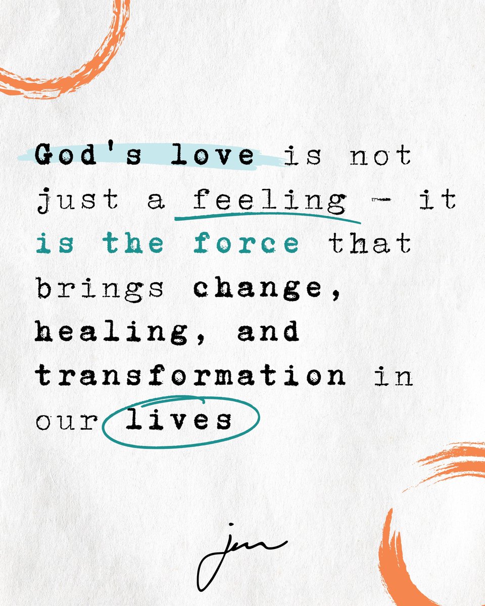 God’s love doesn’t just comfort us — it transforms us. 

It’s not a fleeting feeling, but the force behind real change, healing, and breakthrough. Let His love shape your life today. 

#GodsLove #Transformation #JoshuaMcCauley #HealingPower #FaithInAction