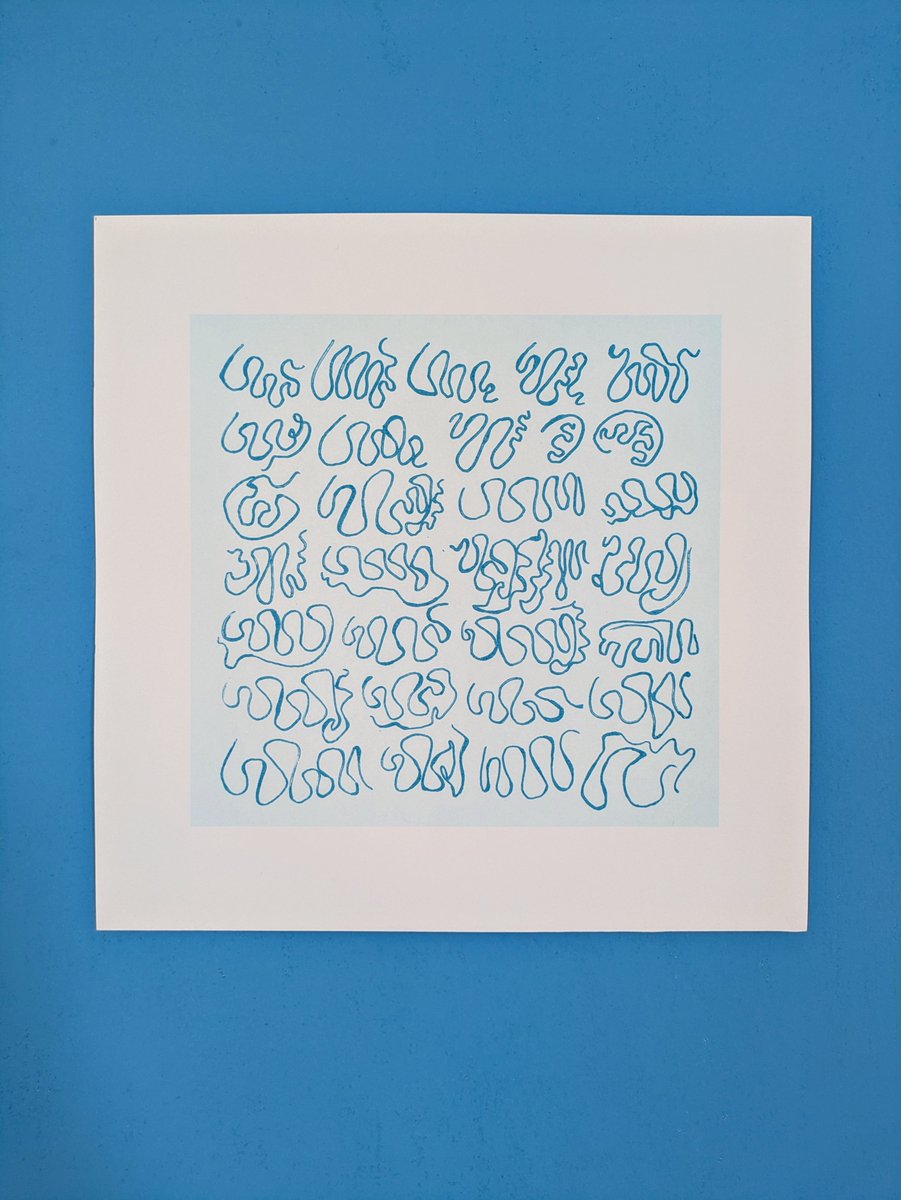 Gregchthomas's tweet image. New poem-print, asemic : azure. £35 plus postage anywhere 🌍 Oo-press.com/poem-prints