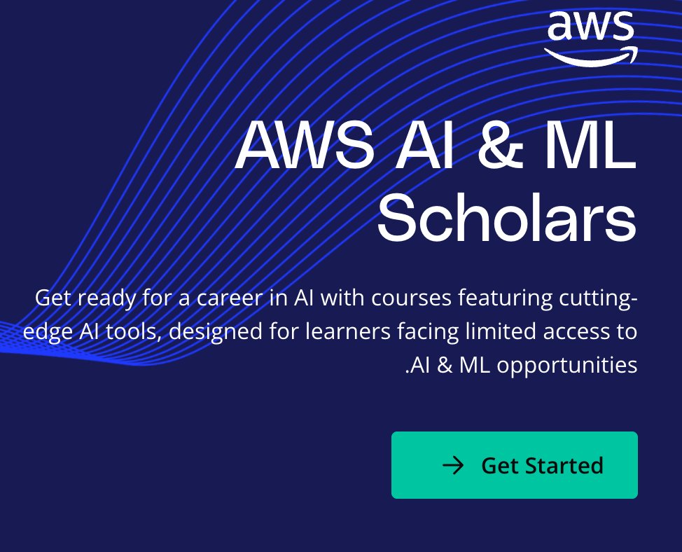 Sa4d_k1's tweet image. أمازون (AWS) بالتعاون مع يوداستي فتحوا التقديم على منح شهادات نانو (Nanodegree) جديدة لتخصصات الذكاء الاصطناعي وهي:
- عالم ذكاء اصطناعي (AI Scientist)
- مهندس ذكاء اصطناعي (AI Engineer)
- مهندس ذكاء أعمال (BI Engineer)
البرنامج عن بعد ومدته 3 شهور، يبدأ في 25 أغسطس ويطلب…