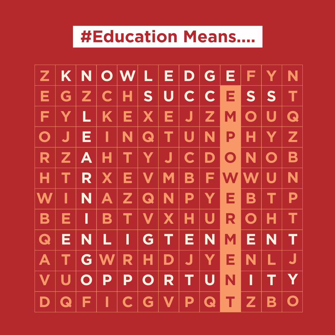 EAA_Foundation's tweet image. EMPOWERMENT. What's your one-word description for education?
Comment below!