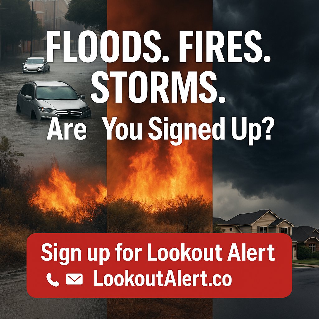 jeffcom911co's tweet image. 🌪️🌊🔥 Floods. Fires. Storms. Be Alert Before It’s Too Late.
Recent disasters across the country are a powerful reminder that emergencies can happen anywhere—anytime.
Stay one step ahead with Lookout Alert—the official emergency notification system for Jefferson County, Clear…