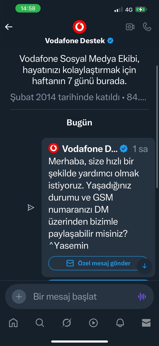 BirkanC's tweet photo. @EnginAksoy72 @VodafoneTR @VodafoneDestek Derslerde case olarak okutulacak bir süre yönetimi. Sanırım müşteri sabrı ölçen bir çalışma içerisindesiniz. https://t.co/neJyS5wni5