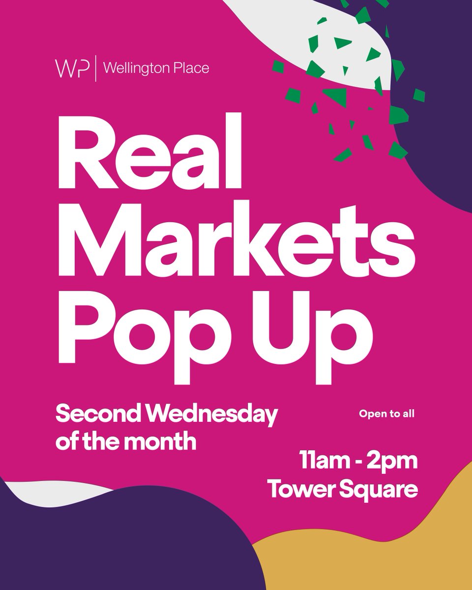 wp_leeds's tweet image. Tower Square is being taken over by Real Markets on the second Wednesday of each month, starting with our first market on Wednesday 13 August!   

Find out more here 👉 wellingtonplace.co.uk/events/  

#FarmersMarket #Market #LocalMaker #LocalCommunity