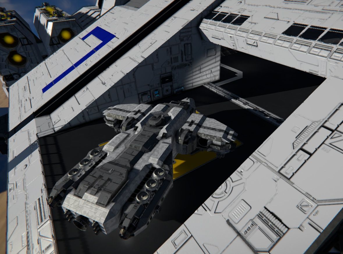 SpaceEngineersG's tweet image. AGS Orchestrator-Class Carrier by Girthquake
➡️ steamcommunity.com/sharedfiles/fi…
Designed without any PCU or block restrictions, wanting to make a carrier capable of holding the Vulture dropships and have space to transfer planetary bases and assets such as ground vehicles from planet…