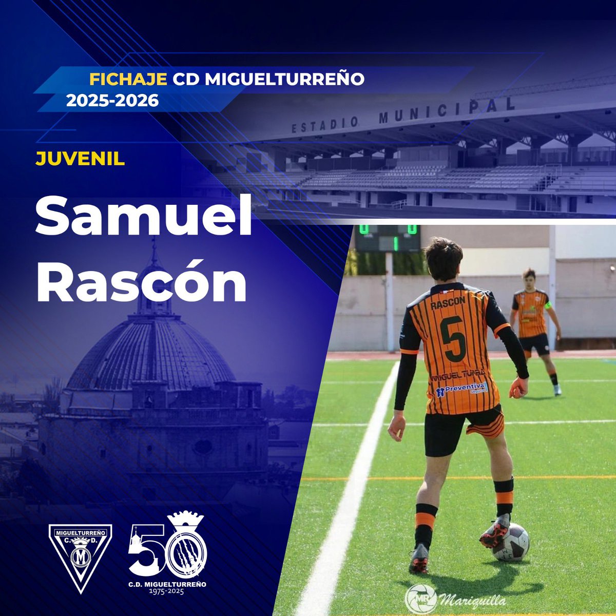 Miguelturreno1's tweet photo. FICHAJE ✍🏻 | Miguelturreño JUVENIL | 

🏃‍♂️ Samuel Rascón |

🔥 Velocidad por banda 🏎️ 💥
 Samuel Rascón llega al Juvenil para aportar recorrido y garra desde el lateral.
 ¡Bienvenido a la familia! 💙

#MásQueNuncaMIGUELTURREÑO
#FamiliaDesde1975 #AúpaReño https://t.co/5Pz2tXEXU0
