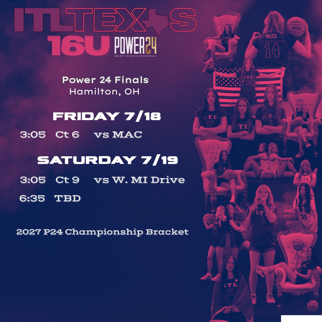 ITLTexas's tweet image. P24 Championship for both 15U and 16U
Bracket play starts TODAY!
🩷💚