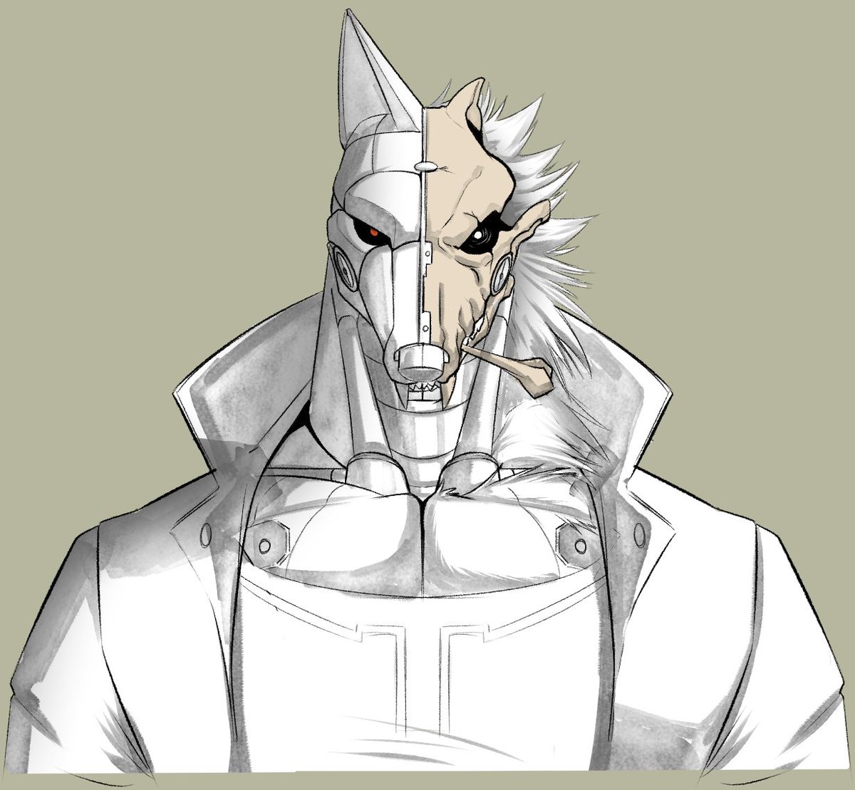 here are the sketches. We worked together to create a new sona design from scratch : D I think he looks cool.
#anthro