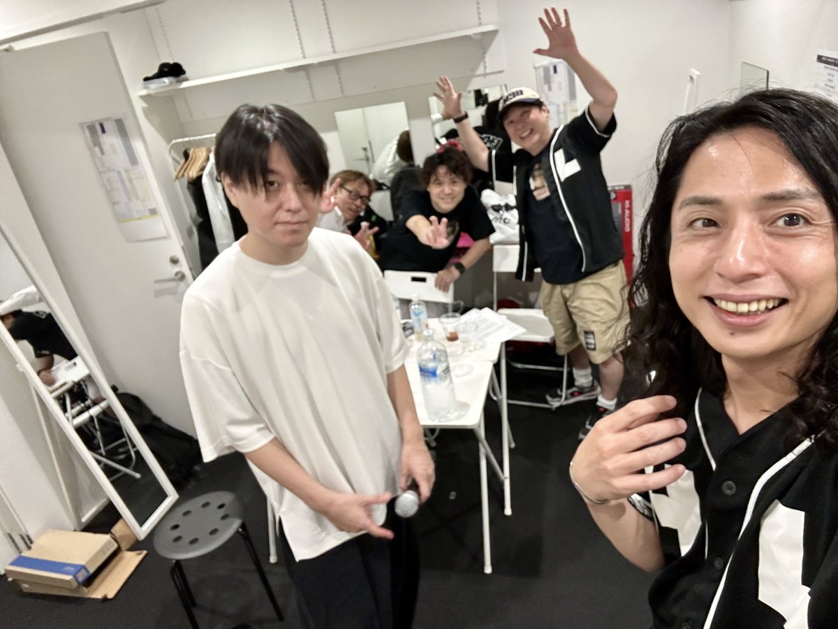 pwei's tweet image. “Double Booking”ありがとうございました！気の合う旧友と楽しいイベント(と楽屋)でした。