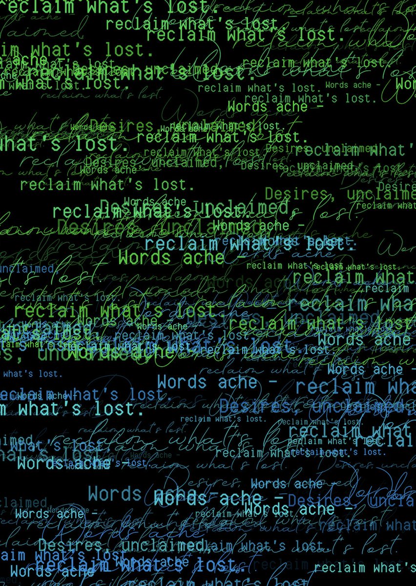 sashastiles's tweet image. Words echo in the void,
answering questions
no one dared to ask.
Words ache —
with memories
we cannot hold.
Desires, unclaimed,
claim us —
reclaim what's lost.