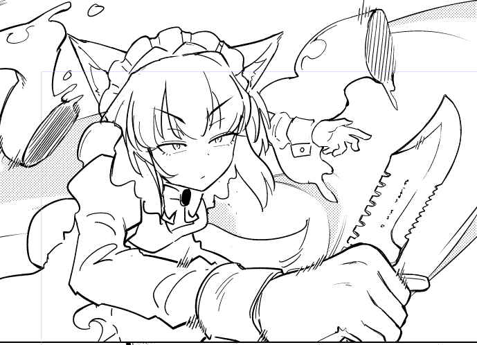 2,3ヶ月くらい前の絵を書き直す作業 