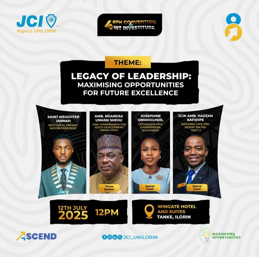AdeleganOp3114's tweet photo. Opportunities aren’t rare_they’re everywhere. But only prepared minds can recognize and utilise them.

 Proud to ba a part of the movement that inspires excellence and builds leaders who serve. 
#JCIN unilorin40th Convention &amp; 41st Investiture. #Leadership
#FutureExcellence https://t.co/q8TdnILn3x