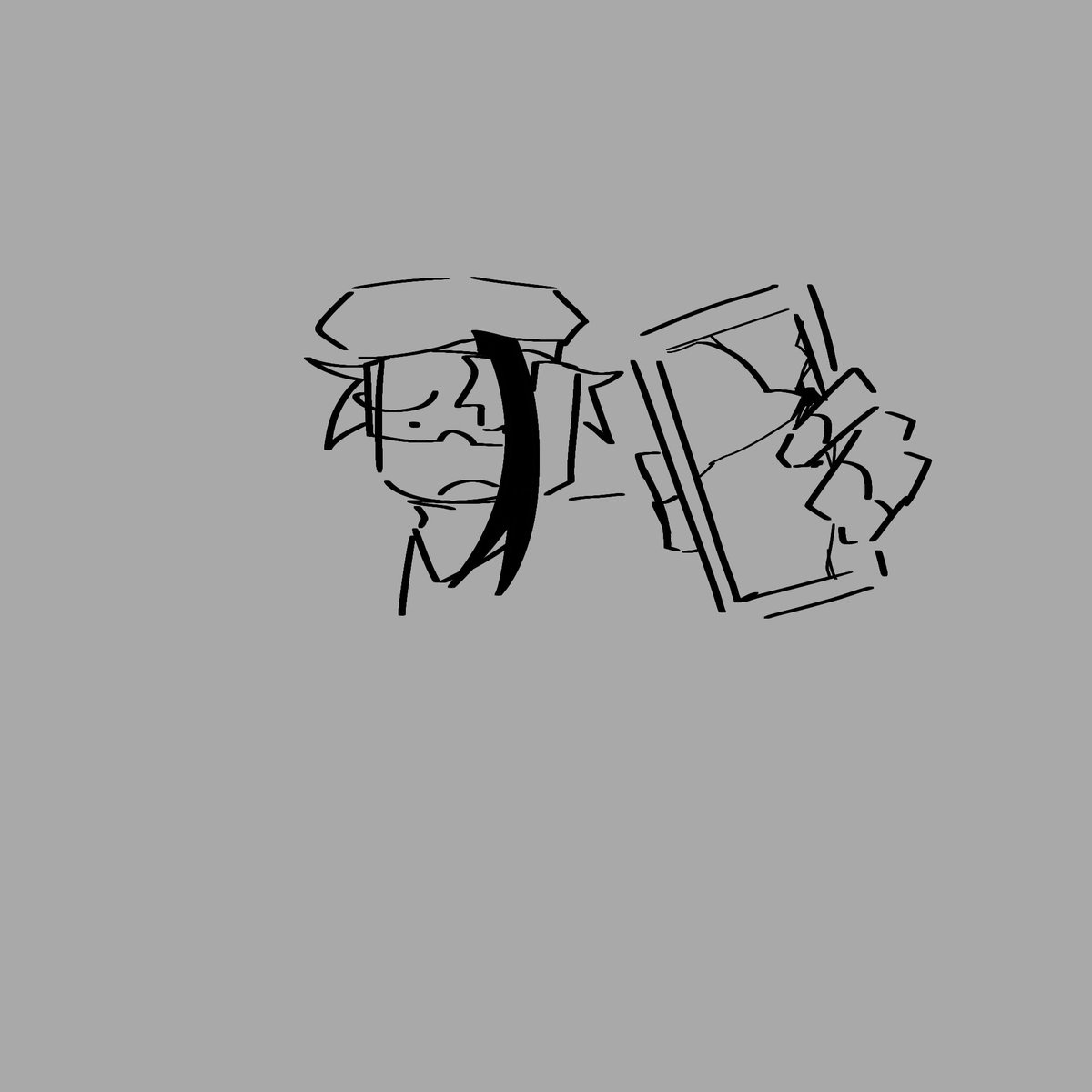 Yum_NoodlesS's tweet image. My phone cracked. Now I have to stare at the 2 BIG ah hole while I'm drawing.