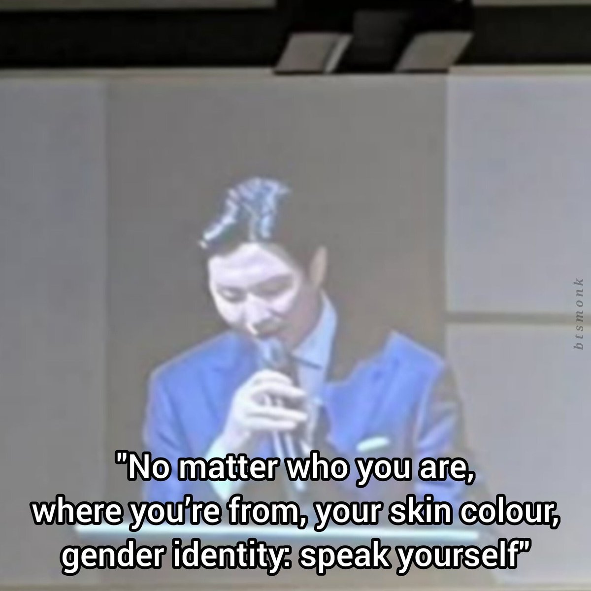 He is about to say: