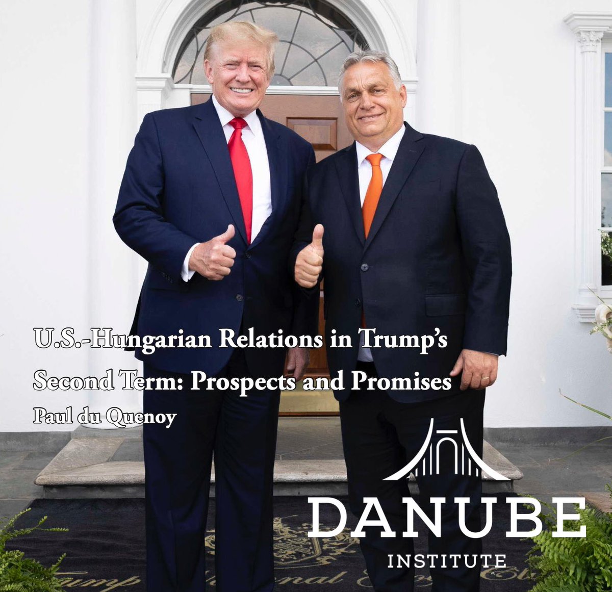 ctmnicholson's tweet image. New briefing from the @InstituteDanube:
What does Trump’s second term mean for US–Hungarian relations?
DI Visiting Fellow Dr. Paul du Quenoy (@PalmInstitute ) examines how the relationship has been rebuilt after the Biden years… and what’s next. (1/7)