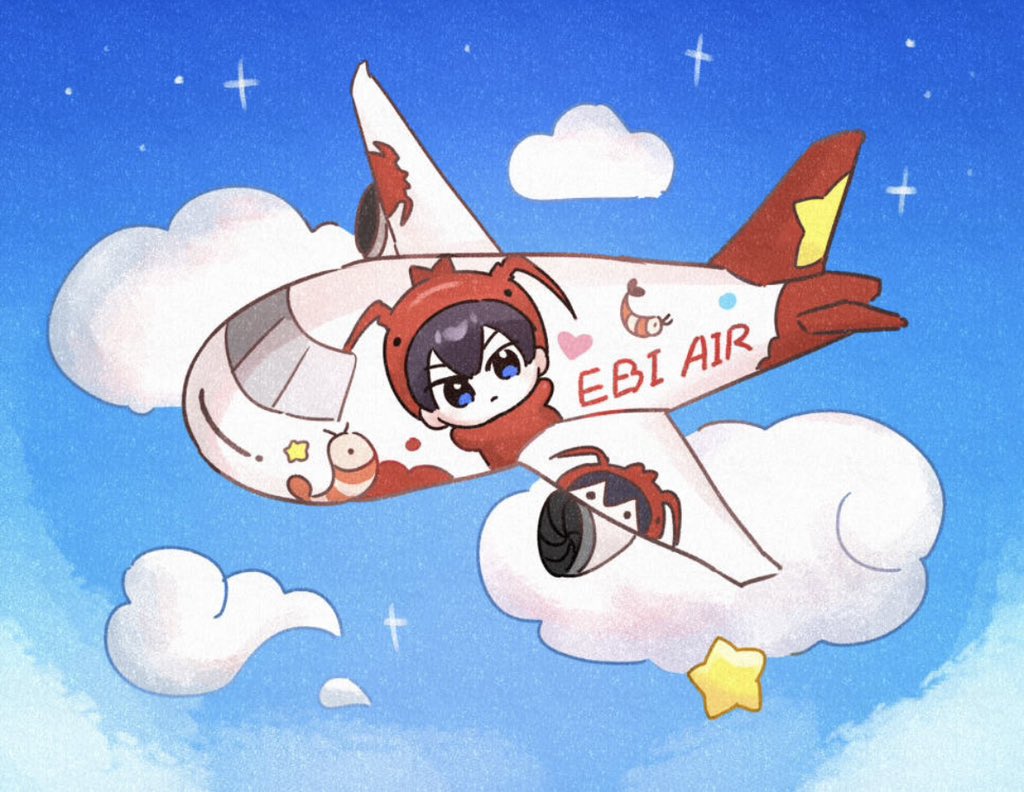 yakumo_mie's tweet photo. Welcome to Ebi Air✈️ https://t.co/E3Paikl5Ll