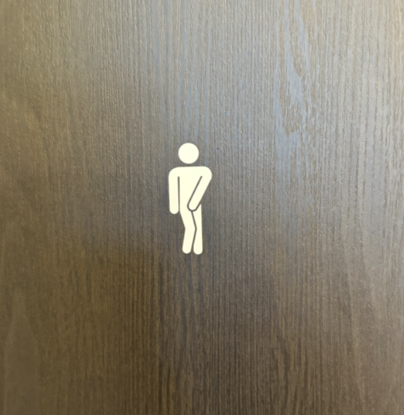 gonnolab's tweet image. 尿意80％くらいの男子トイレマーク