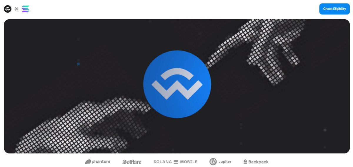 ATENCIÓN 📢

Tal y cómo fui comentando, ya tenemos el checker de elegibilidad para el Airdrop de Wallet Connect ‼️

Tenéis los criterios de elegibilidad en el post citado por si no os cuadra algo

Entra en la web, conecta tu wallet de Solana y comprueba tu asignación de $WCT

🔗