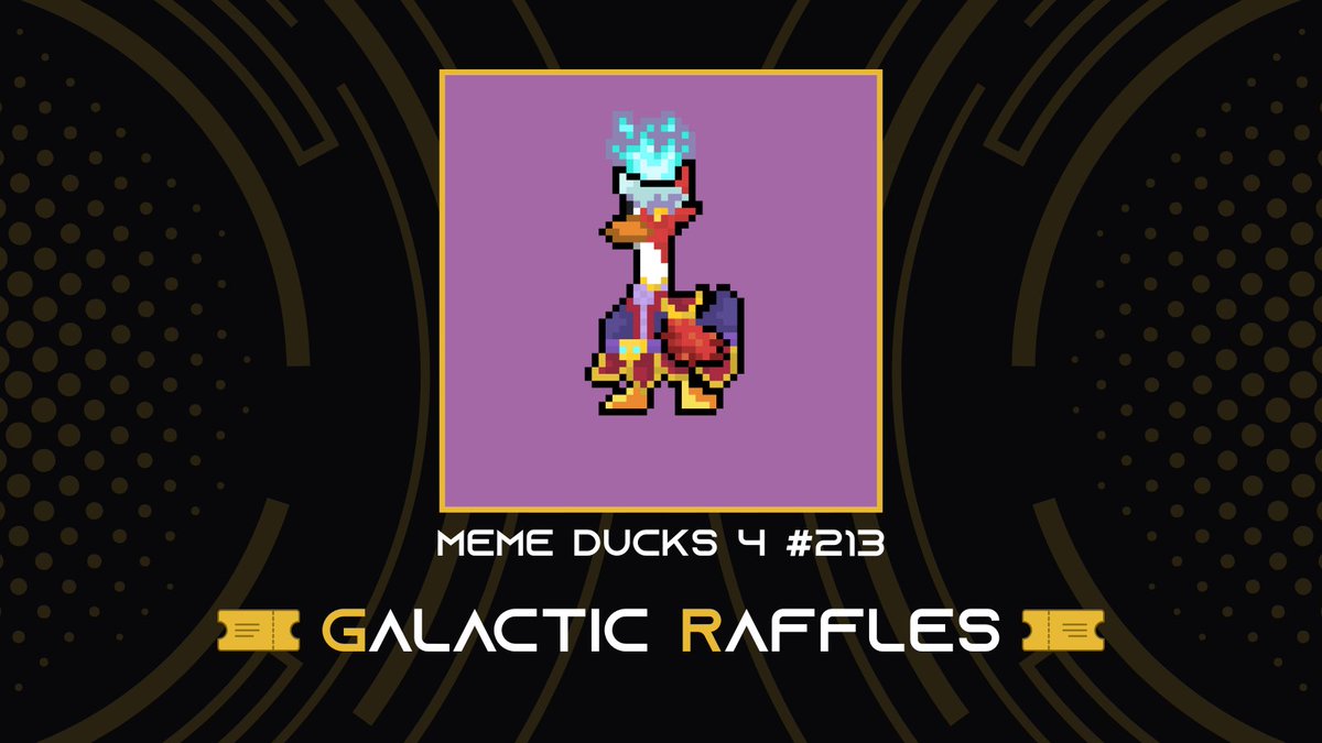 Galactic Quarks (@galactic_quarks) on Twitter photo A new Galactic Raffle is live on GQ discord 🎟️
🔗 discord.gg/galactic-quarks
The prize of this raffle is an awesome <a href="/Memeducknft/">MeMe Ducks 🦆</a> 🦆
Let’s celebrate <a href="/neutron_org/">Neutron 🔀</a> NFT culture together. <a href="/Memeducknft/">MeMe Ducks 🦆</a> collection is live on <a href="/superbolt_wtf/">Superbolt</a> 🌩️ A new Galactic Raffle is live on GQ discord 🎟️
🔗 discord.gg/galactic-quarks
The prize of this raffle is an awesome <a href="/Memeducknft/">MeMe Ducks 🦆</a> 🦆
Let’s celebrate <a href="/neutron_org/">Neutron 🔀</a> NFT culture together. <a href="/Memeducknft/">MeMe Ducks 🦆</a> collection is live on <a href="/superbolt_wtf/">Superbolt</a> 🌩️