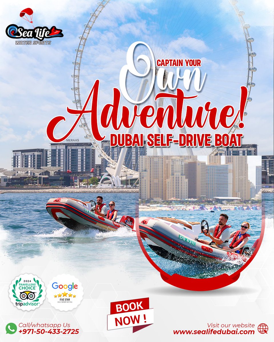 SeaLifeDubai's tweet photo. Rent a Self Drive Boat at Dubai Harbour Marina & cruise past the city’s most iconic views—no license needed! 🌇🌊
🔗 Book now at: https://t.co/x0yLDuUxEz
#SelfDriveBoat #DubaiHarbour #DubaiAdventures #DubaiWatersports #ThingsToDoInDubai #VisitDubai #BoatRentalDubai #DubaiMarina https://t.co/sSOJyXh0VL