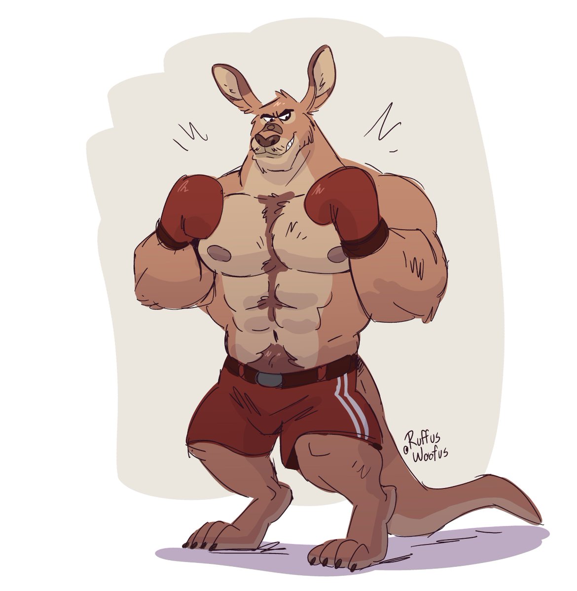 Speed doodle of strong kangaroo boxer 🦘🥊