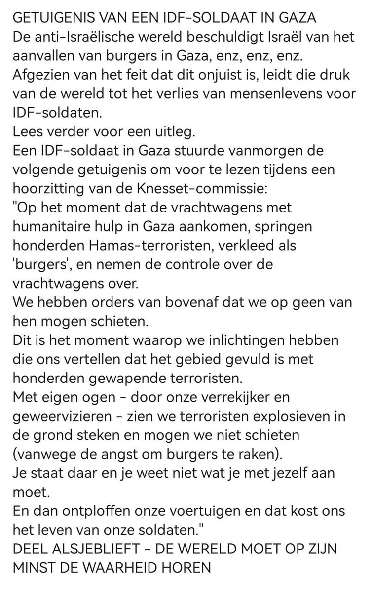 WimdenOudsten's tweet image. #Israel 
#gaza

Het echte verhaal 

Laat je niet misleiden door de #MainstreamMedia