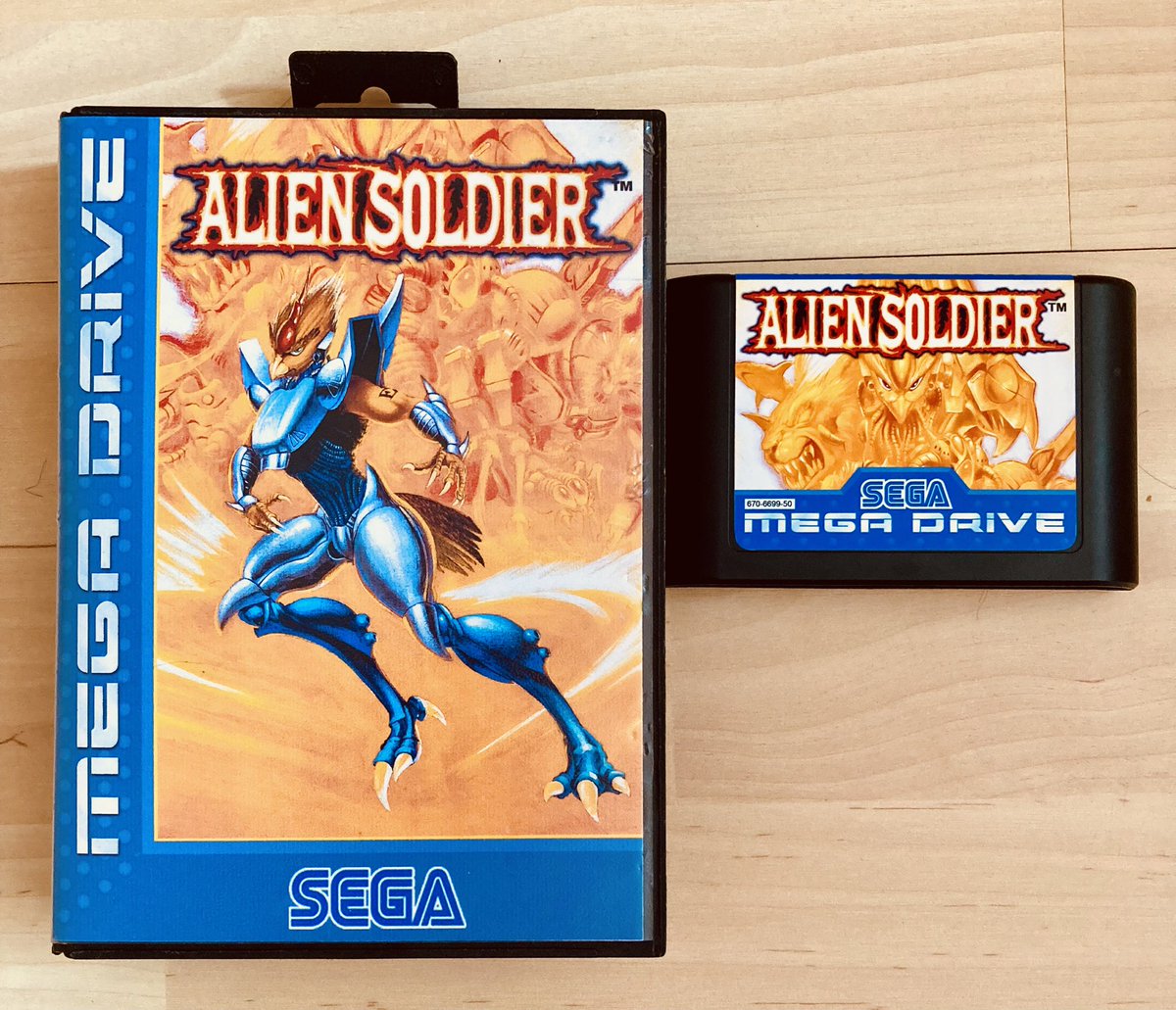 Sam_magee_art's tweet image. Can’t believe it, after looking and hoping for so long that I would actually manage to get a boxed copy of Alien Solider😋
May not include the manual, but that’s a small sacrifice for getting an exceptional quality looking version of this game!
#sega #retro #megadrive #games