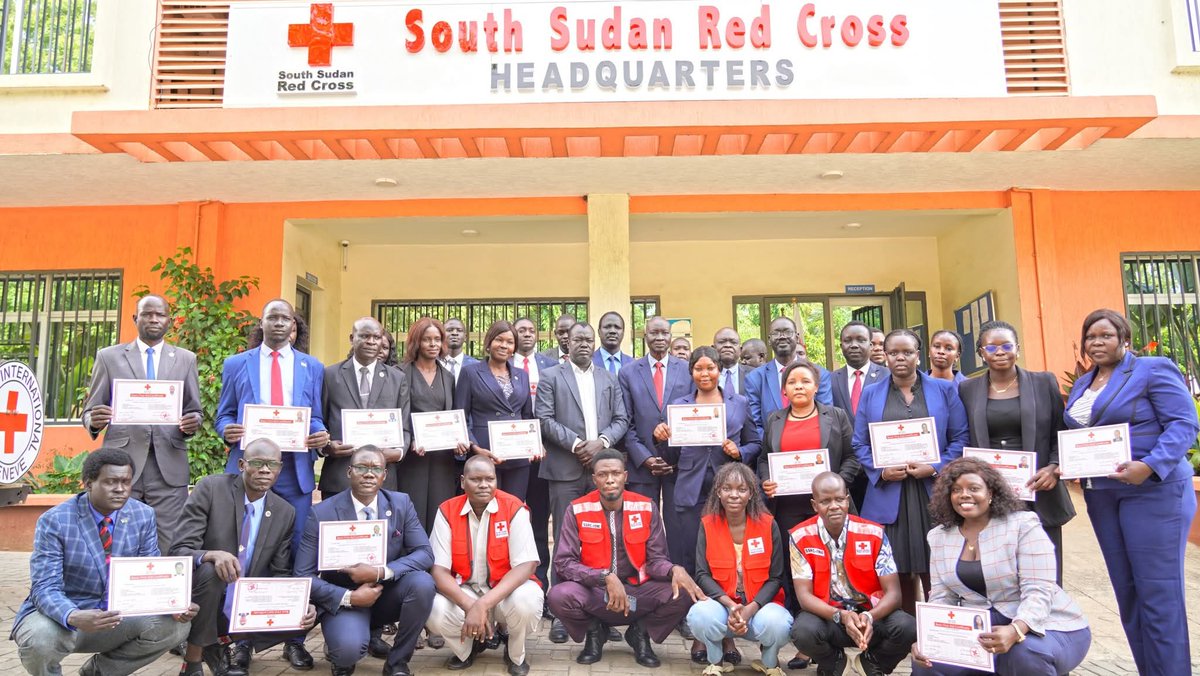 In fulfilling the South Sudan Red Cross Mandate and Auxiliary Role , 25 Diplomats have graduated with skills in First Aid after undergoing three days intensive training in Emergency First Aid
