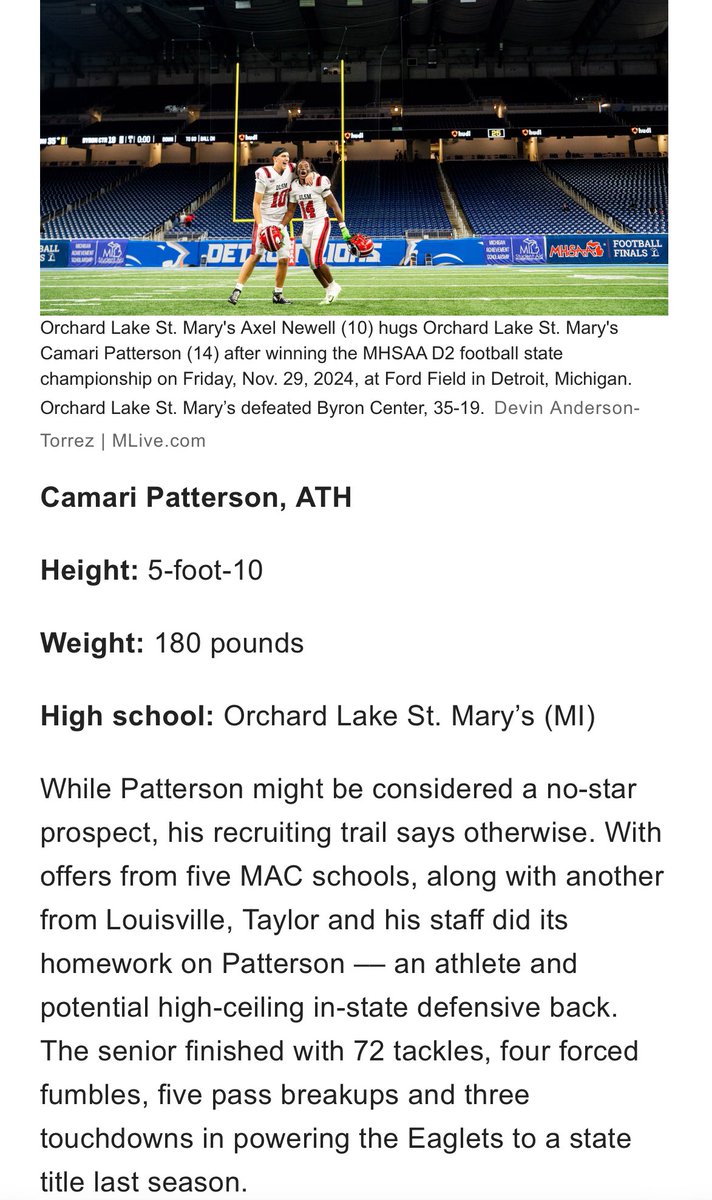 Cpatterson_14's tweet image. Thank you for the write up!! @michigannews
