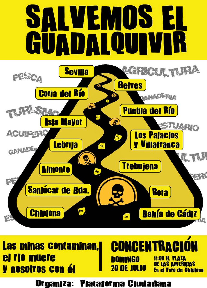 Mañana estaremos en Chipiona, porque no podemos permitir que sigan matando la biodiversidad, el trabajo, la columna vertebral de Andalucía, NUESTRO RÍO.  Mañana todas a Chipiona a defender la VIDA 💚 <a href="/sosguadalquivir/">Plataforma Ciudadana Salvemos el Guadalquivir</a>