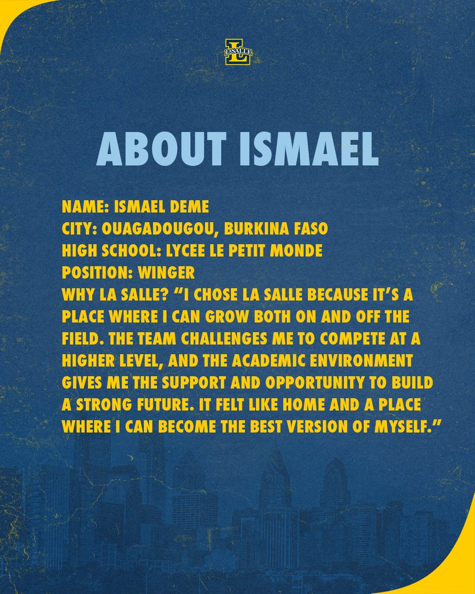 LaSalle_MSOC's tweet image. Meet our newcomers - Ismael Deme
