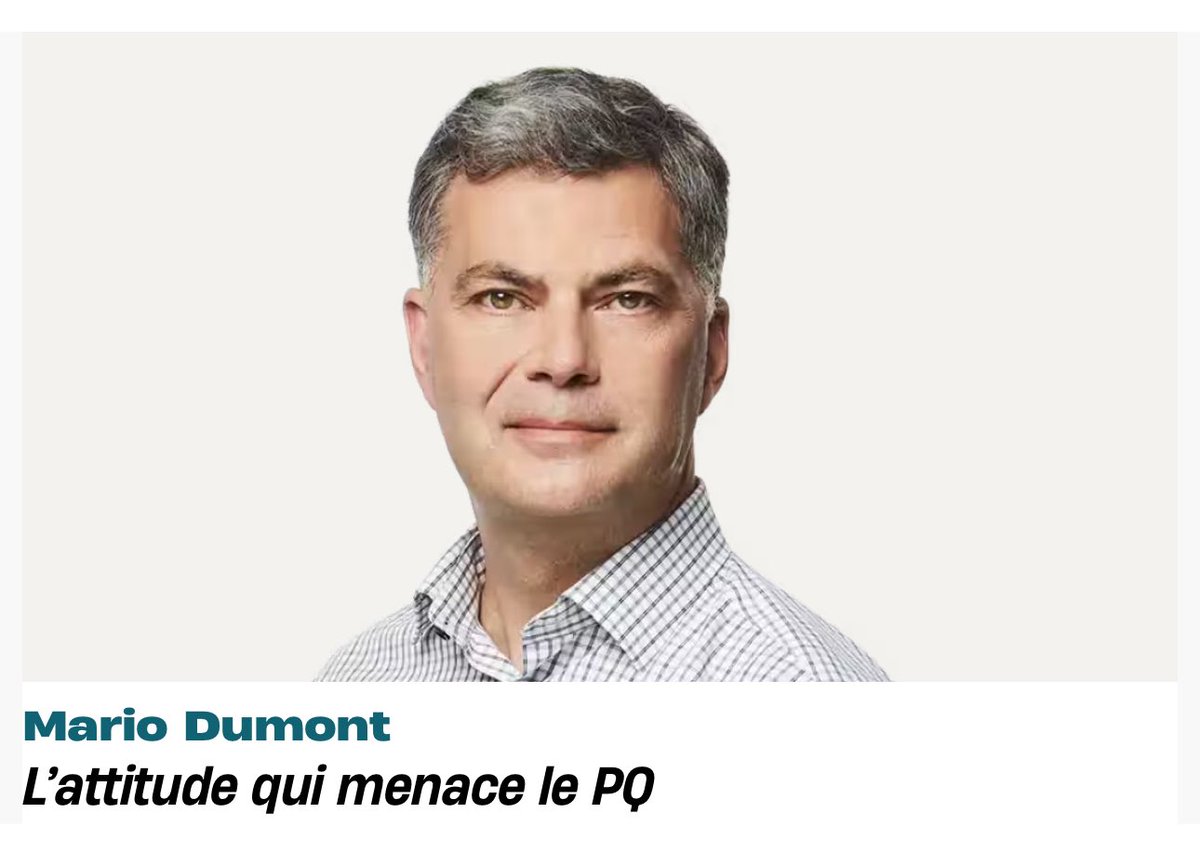 FPlourdeQc's tweet image. « Le PQ trône au sommet des sondages, OK. Mais son avance demeure fragile et son projet indépendantiste piétine. L'attitude suffisante et messianique du PQ, qui peut se permettre d'écarter ainsi les gens, pourrait coûter cher. » 💭
Il suffit également d'écouter les points de…