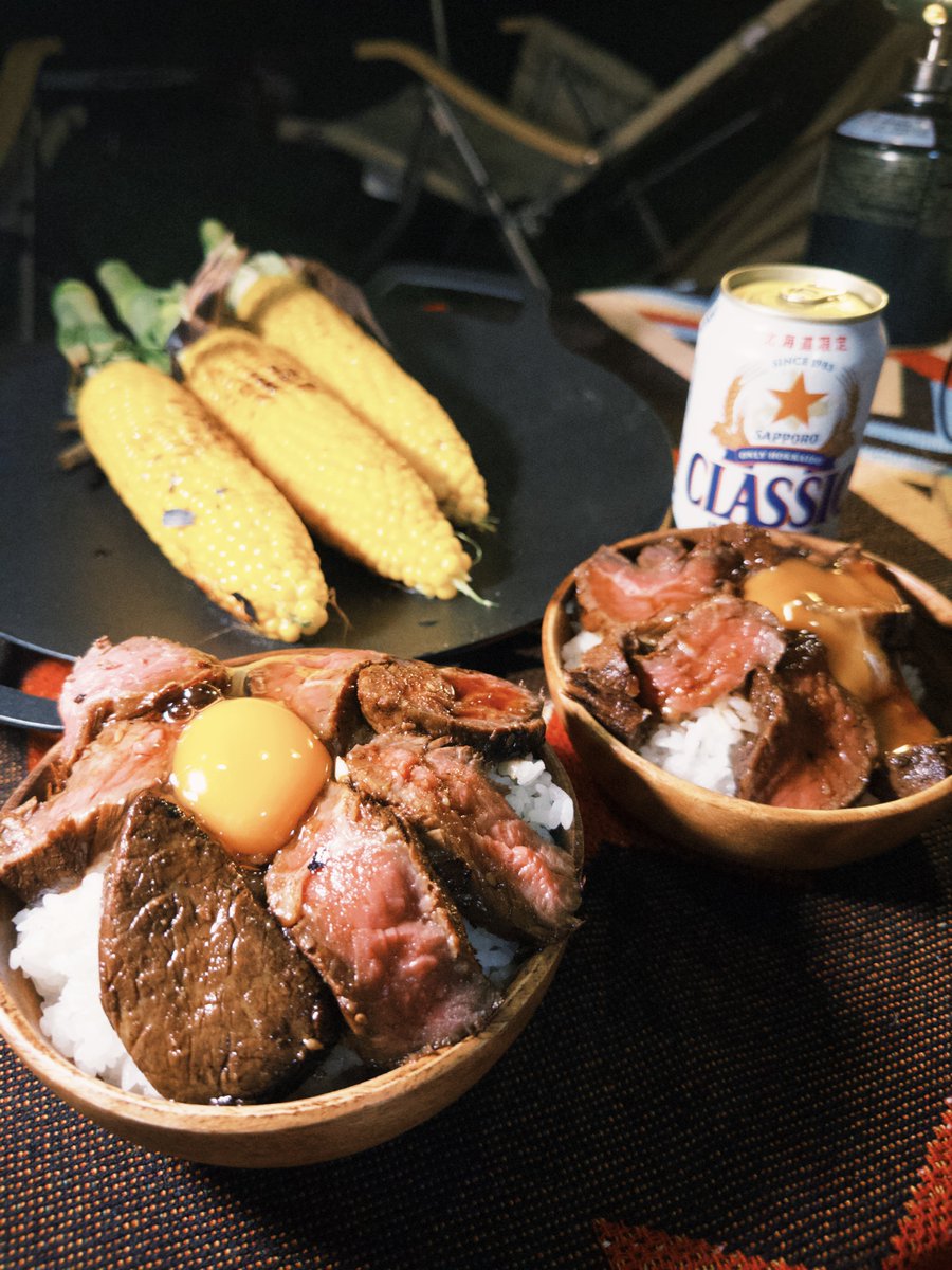 kenta_soyoung's tweet image. 参院選で騒がしいタイムラインに突然の燻製ローストビーフ丼が！